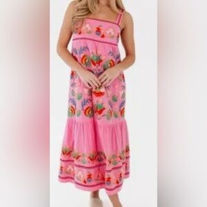NWT J. Marie Pink Landon midi Dress XL retail 238